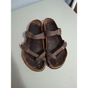 BIRKENSTOCK Mayari Birko-Flor Vegan‎ Mocha Toe Sandals Size EU 40